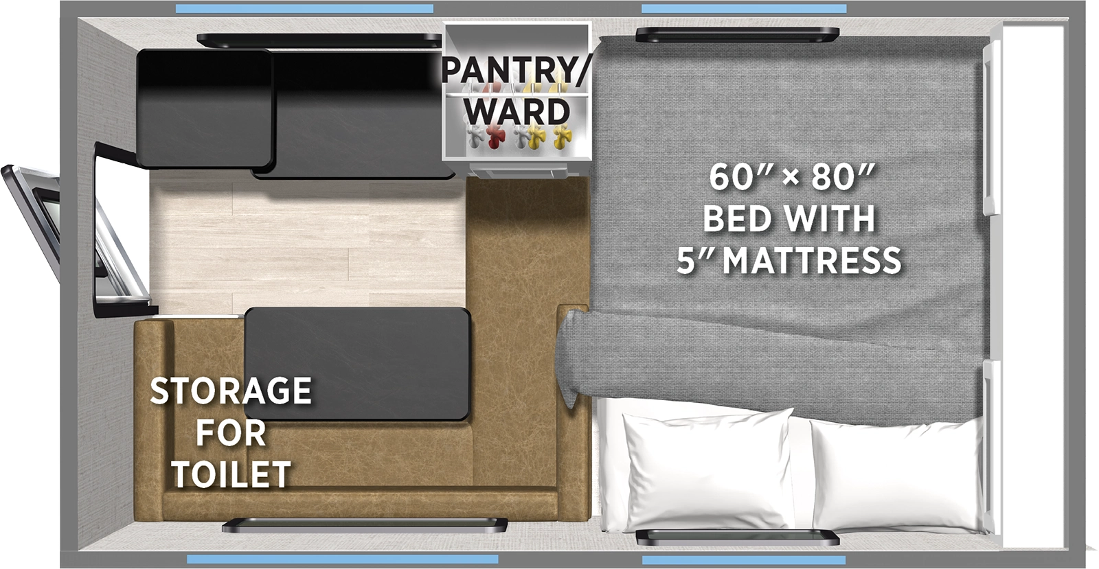 Real Lite Truck Camper R-780H Floorplan